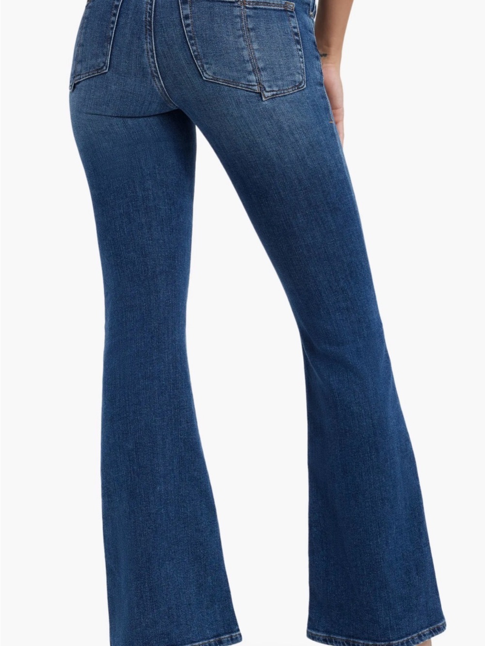 Good American Good Legs Flare Long Jeans 10/30 NWOT